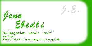 jeno ebedli business card